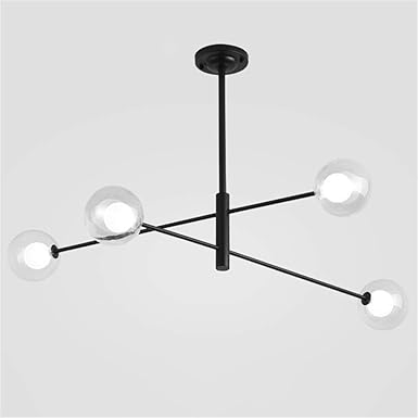 Nordic Sputnik Candelabro 4 luces Negro G9 Moderno durante la luz
