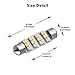 LEDKINGDOMUS Festoon Led Bulb 41mm 42mm 12SMD 211 212-2 Car Map Door Dome Interior Light, White Color Pack of 10 pcs