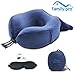 Family Pro Neck Pillow,Breathable & Comfortable Memory Foam Travel Pillow,U-Shaped Adjustable 360-Degree Head Support, Airplane Car Flight Pillow Kit with 3D Contoured Eye Masks(Blue)
