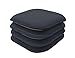 GoodGram 4 Pack Non Slip Ultra Soft Chenille Honeycomb Premium Comfort Memory Foam Chair Pads/Cushions - Assorted Colors (Charcoal Gray)