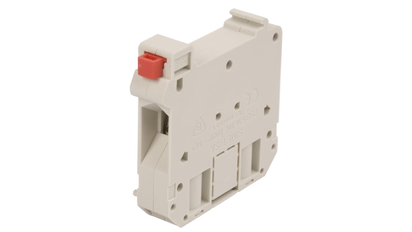 SIMET Brand ZSG1-16.0NS Rail Mounted Screw Terminal Block GREY