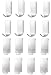 Adhesive Hooks, KOSIN Heavy Duty Wall Hooks Stainless Steel Ultra Strong Waterproof Wall Hangers for Robe, Coat, Towel, Keys, Bags, Home, Kitchen, Bathroom - 16 Pack