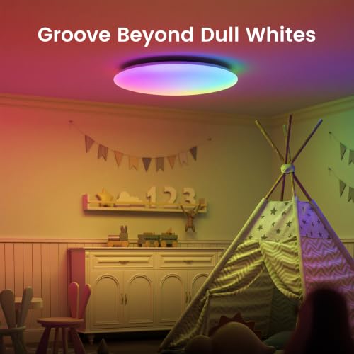 Yeelight Smart Ceiling Light 50 cm, 4500 LM 50 W Dimmable LED Ceiling Light with Separate RGB Light, Quick Assembly, 16 m DIY Colours, 2700 K - 6500 K, Compatible with Alexa & Google, App/Remote