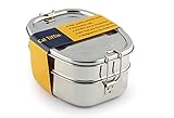Cal Tiffin Stainless Steel OVAL Bento Lunchbox 40 oz, 3-compartment - Eco friendly, Dishwasher safe, BPA free, Plastic free