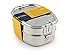 Cal Tiffin Stainless Steel OVAL Bento Lunchbox 40 oz, 3-compartment - Eco friendly, Dishwasher safe, BPA free, Plastic free