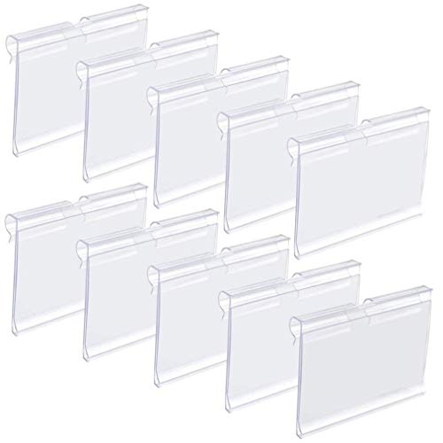 Canomo 60 Pack Plastic Wire Shelf Price Label Holders Merchandise