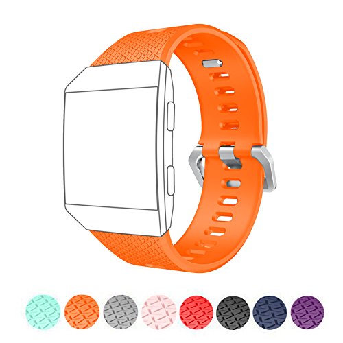 DB for Fitbit Ionic Watch Bands, Soft Silicone Adjustable Fashion Sport Strap for 2017 Fitbit Ionic Replacement Fitness Accessory Wristband (NO Tracker)