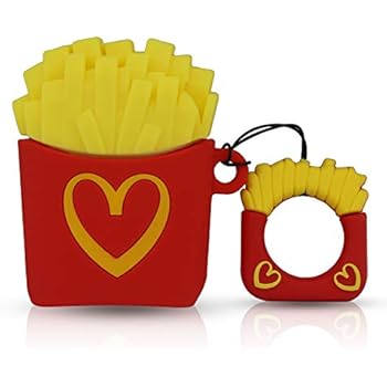 Airpods Pro Case,3D Cute Cartoon French Fries Airpods Pro Cover Soft Silicone Rechargeable Headphone Cases,AirPods Pro Case Protective Silicone Cover and Skin for AirPods Pro Case (French Fries)