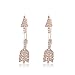 Serend Rose Gold Plated Arrow Stud Earrings CZ Diamond Ear Cuffs Fashion Jewelry, Mothers Day Gifts