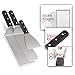 Leonyo 9 Pcs Griddle Grill Accessories, BBQ Accessories, Stainless Steel Metal Spatulas Scraper Grilling Tools Kit for Indoor & Outdoor Barbecue Cast Iron Flat Top Grill Camping Cooking