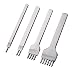 4mm Lacing Stitching Chisel Set Hole Punch Tool 4PCS 1+2+4+6 Prong Diamond Hand Working Hole DIY