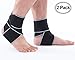 Ankle Brace Breathable Ankle Support Adjustable Ankle Stabilizer with Compression Wrap Support, Suitable for Men & Women, Sports (2 Pack)-One Size Fits All(Gray)