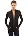 PattyBoutik Women's Open Front Pockets Cardigan (Black M)
