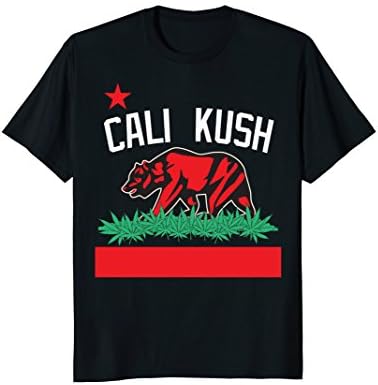Mens Cali Kush T shirt California Weed Tee 420 Urban Wear XL Black