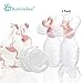 Bumblebee Manual Breast Pump with 2 Pack Breastfeeding Milk Saver Pink Star &Heart Stopper& lid in Gift Box Breastpump 100% Food Grade Silicone bpa PVC and Phthalate Free