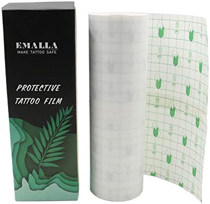 Tattoo Bandage Roll - BoChang 8"x10Yard Tattoo Film AfterCare Protective Tattoo Bandages, Tattoo Aftercare Product for Initial Healing Clear Adhesive Antibacterial Bandage Tattoo Supplies (20CM-10M)