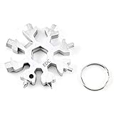 18-In-1 Stainless Multi-Tool Screwdriver Keychain Snowflake Multi-Tool Card Combination Bottle Opener Incredible Tool