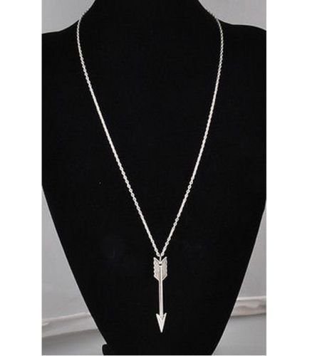 BeeSpring Simple Necklaces Silver Color Long Chain Pendant Necklaces