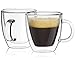 JoyJolt Savor Double Wall Insulated Glasses Espresso Mugs (Set of 2) - 5.4-Ounces primary