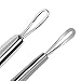 Premium Blackhead Whitehead Acne Extractor Remover - Zit/Pimple Popper – Beauty Skin Care Tool – Sanitary Comedone Removal - Classic Stainless Steel