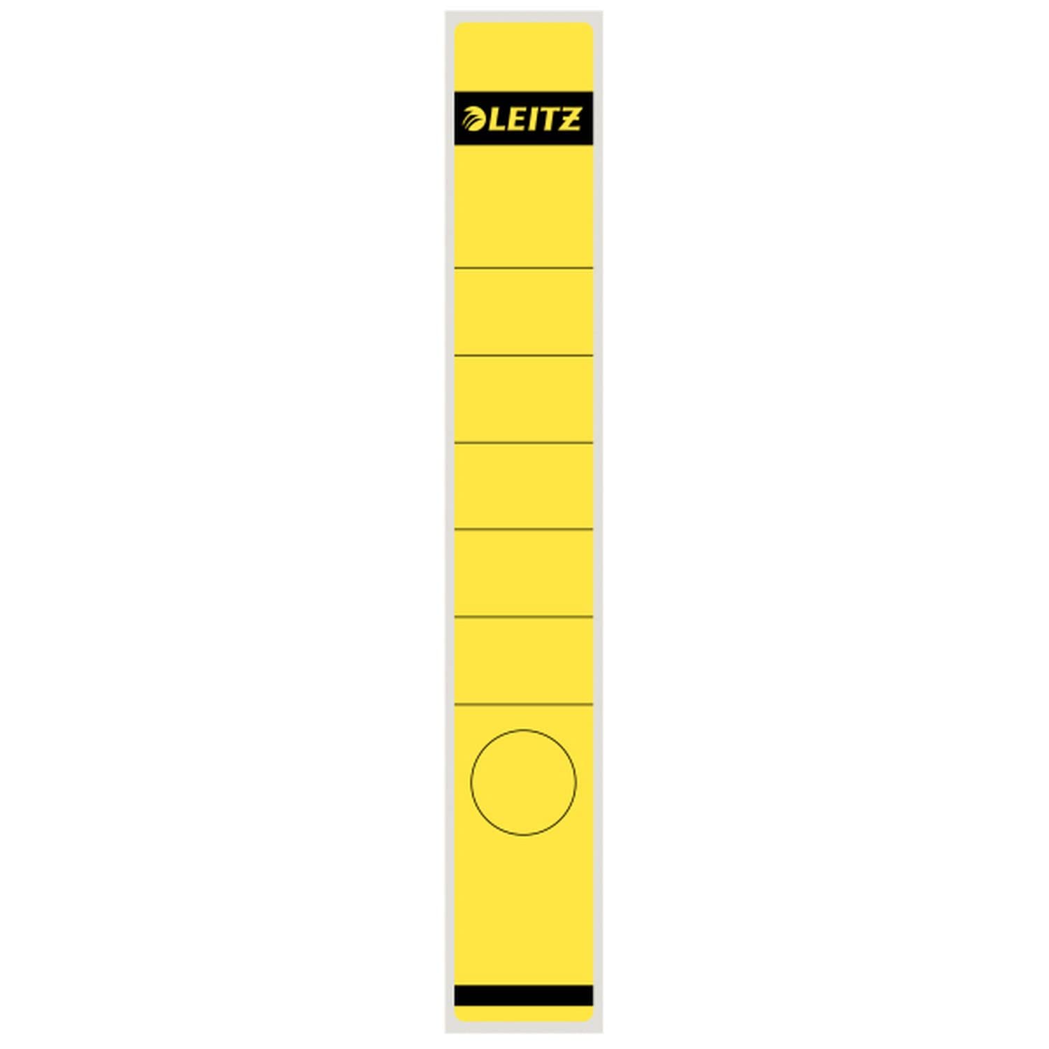 Esselte Leitz Spine Labels Self-Adhesive Paper Long Narrow Pack of 10 Yellow