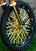 Bykas Made in USA Yellow-Spoke, Covers, Wraps, Skins, Coats-Dirt Bike 72 Spokes