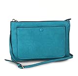 Diophy PU Leather iPad Tablet Protective Sleeves Front Pockets Womens Fashion Clutch Bags Handbag Purse JX-373 (Turquoise)