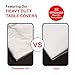 Eleclassi White 6 Pack Premium Disposable Plastic Tablecloth 54 x 108 in - Plastic Table Cloth Disposable Tablecloth for Rectangle Table Up to 8 Feet