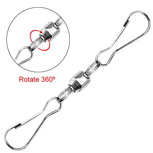 image for Topspeeder 10 Pack Swivels Smooth Spinning Dual Clips fit for Wind Spi