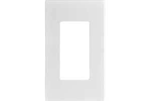 Leviton Decora 1-Gang Screwless Wallplate, 10-Pack, 80301-SW, White