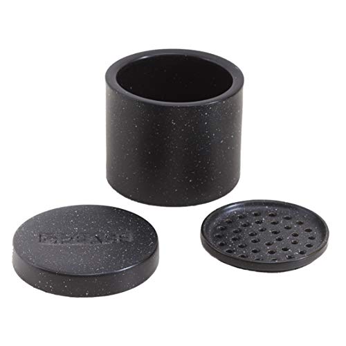 Stoneware Grease Canister with Strainer for Bacon Fat Drippings, Oil