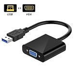 YVENEY USB 3.0 to VGA Adapter Multi-display Video Converter- PC Laptop Windows 7/8/8.1/10,Desktop, Laptop, PC, Monitor, Projector, HDTV, Chromebook, Raspberry Pi, and More (black)