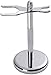 Deluxe Silver Razor and Brush Stand - Badger Shaving Brush - Chrome Finish - Rust Free and Unbreakable - By Utopia Care