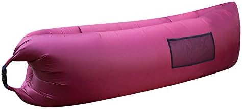 Amazern Premium Inflatable Lounger - Air bed Hangout Bean Bag, Outdoor or Indoor Air Sleeping Sofa, Couch, Portable Waterproof Compression Sacks for Camping, Beach, Outdoor, Indoor - PURPLE
