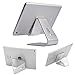 iPhone Desktop Stand,KINGWorld Portable Universal Solid Aluminum Micro-Suction Holder Cradle for E-Readers and Smartphones,Compatible with iPhone/ipad/Samsung Galaxy and Other Cellphones-Sliver