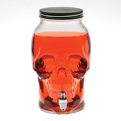 What on Earth Skull Shaped Glass Beverage Dispenser - 168 oz / 5 Liter Capacity - Thumbnail 3