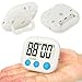 WUTL 11 4 Pack Digital Kitchen Timer Strong Magnetic Electronic Countdown and Count Up, Loud Alarm Small Size