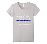 Women's Thin Blue Line Shirt: Because he is mine I walk this line