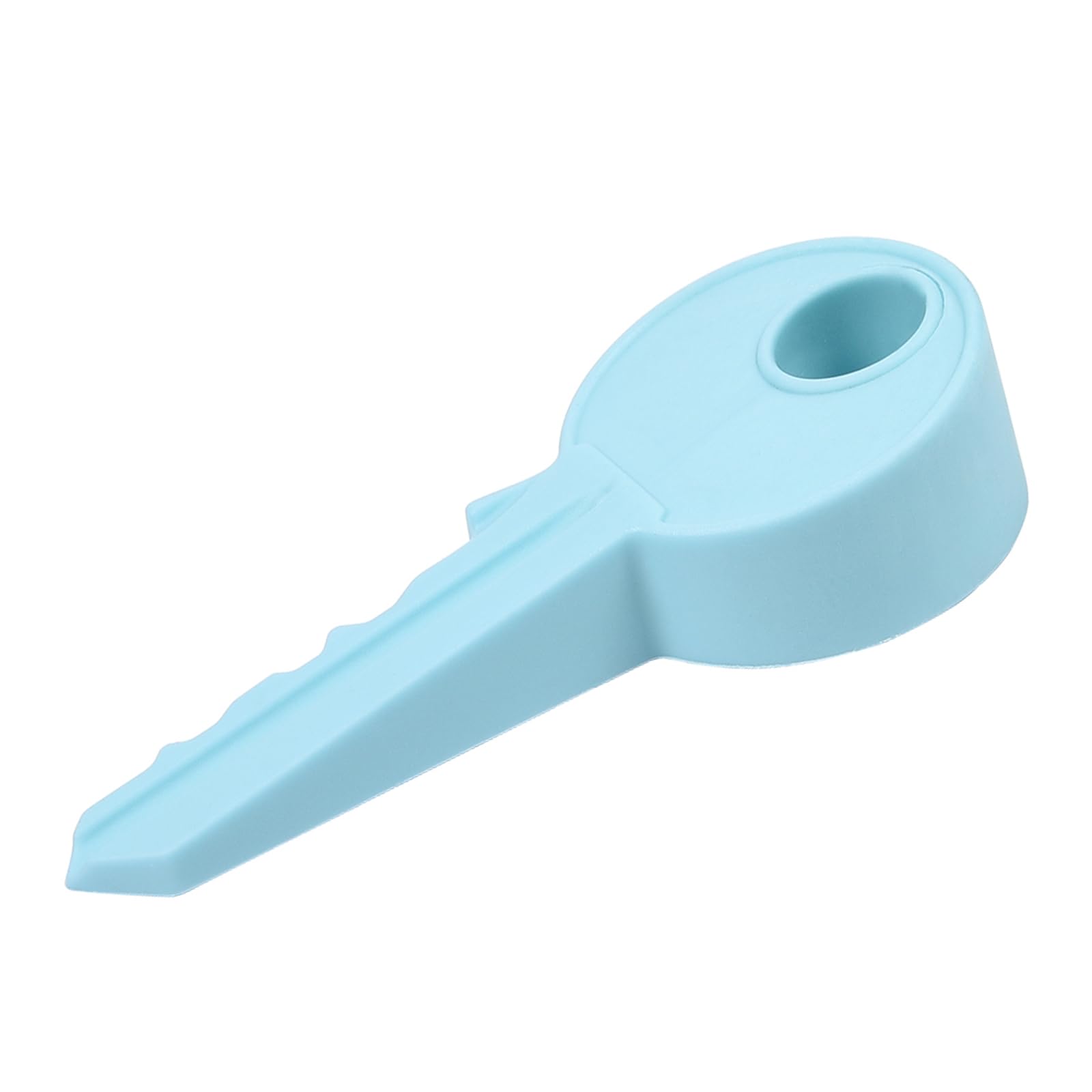 Door Stopper Wedge, Silicone Key Shape Universal Wedge Finger Protector Door Stopper for Home Garden Office (Blue)