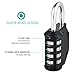 ORIA Combination Lock, 2 Pack Combination Padlock, 4-Digit Locker Lock, Waterproof Anti-Rust Padlock for Gate, Cabinet, School Gym Locker, Fence, Black