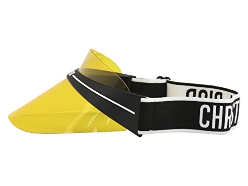 Dior DIORCLUB1 VISOR BLACK WHITE/YELLOW one size fits all unisex Sunglasses - Image 4