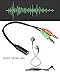 VIMVIP 3.5mm Female to Dual 3.5 Male Mic & Stereo Audio Y Splitter Cable Cord for PC Laptop