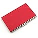 Partstock(TM) Women Red PU Leather & Stainless Steel Business Name Card Holder Wallet Credit Card ID Case/Holder 22 Name Cards Case.