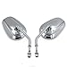 HTTMT MT398- New Chrome Rearview Mirrors Compatible with Harley Davidson FLSTC FXDB DYNA FXDF FLSTF 8mm