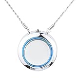 Woolala Personal Wearable Air Purifier Necklace/Mini Portable Air Freshner Ionizer/Negative Ion Generator/Low Noise for Adults Kids - Silver