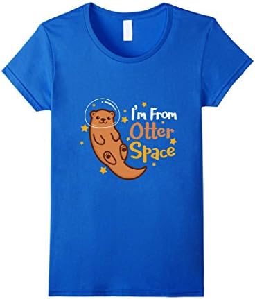 Womens I'm From Otter Space Otter pun Space Otter T-Shirt Large Royal Blue