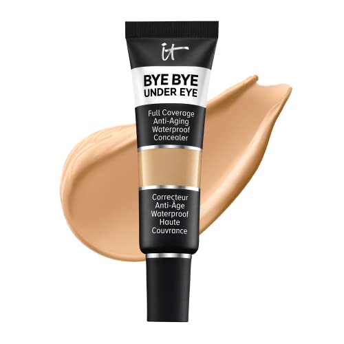 IT Cosmetics Bye Bye Under Eye Concealer - Water-Resistant, 24H Full Coverage Brightening Concealer For Dark Circles, Fine Lines, Redness & Discoloration, Anti-Aging Color Correcting Cream - 0.4 fl oz