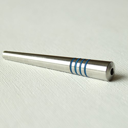 The Sultana Personal Metal Hookah Mouth Tip with Royal Blue O-Rings