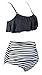 UniSweet Womens High Waisted Bikini Set Flounce Chic Two Piece Swimwear (FBA)