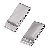 EQA09A01 Silver Stainless Steel Money Clip Fashion Double-Sided Money Clip Credit Card Holder For Working Day By Epoint (Apparel)